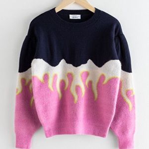 NWT & other stories flame sweater size S